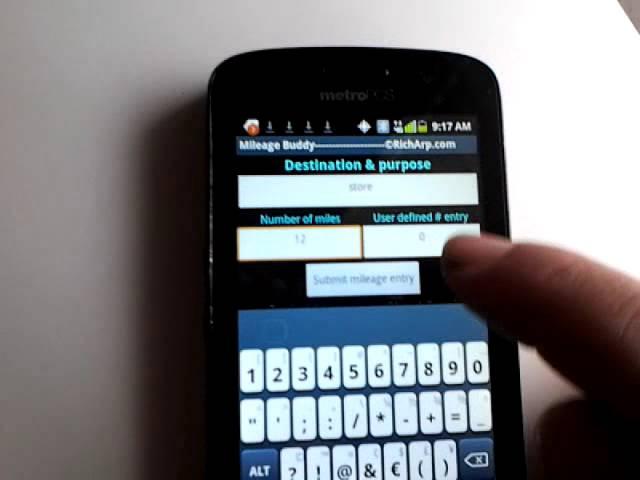 Mileage Buddy mileage logging app for Android OS