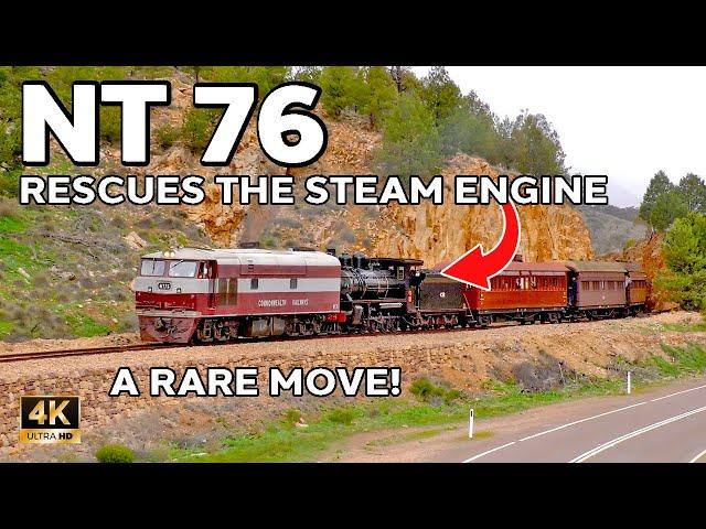 A RARE MOVE! Pichi Richi Railway's NT 76 Rescues NM 25!