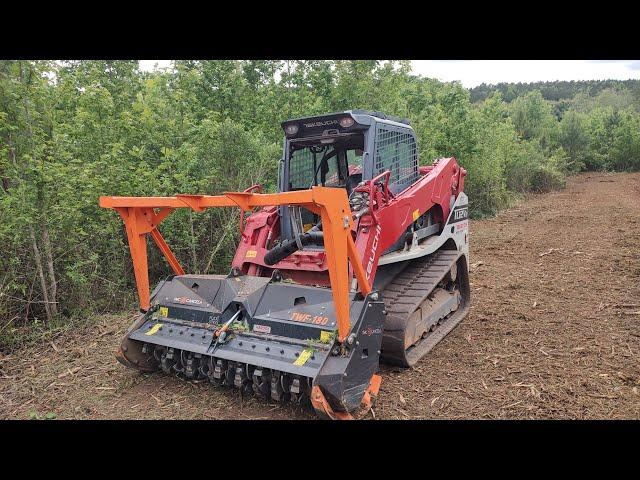 Mulching Property Lines Through Very Thick Brush