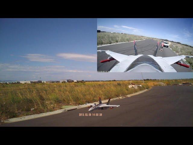 Freewing F18 Low Flyby with on-board cam