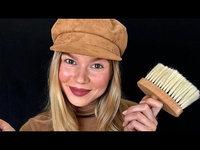 ASMR Mens Barber Lizi will shape your beard with scissors, trimmer and brush (RP)