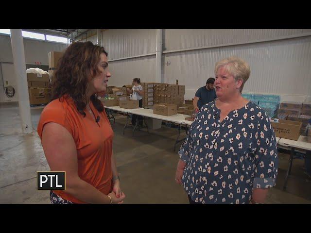 Katie visits a local food bank helping families in Westmoreland County