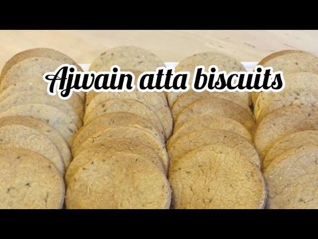 Ajwain atta biscuits recipe/How to make Ajwain cookies/Carom seeds biscuit/Ajwain crackers recipe