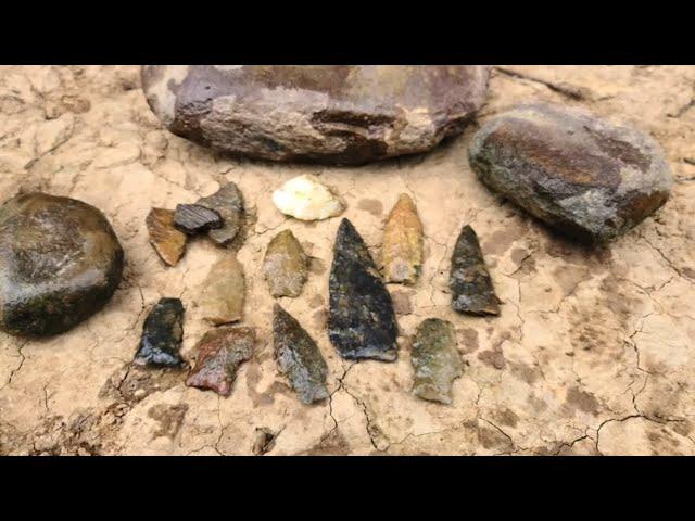 Stone Tools Everywhere : Return To The Indian Camp On The Washed Out River Bend