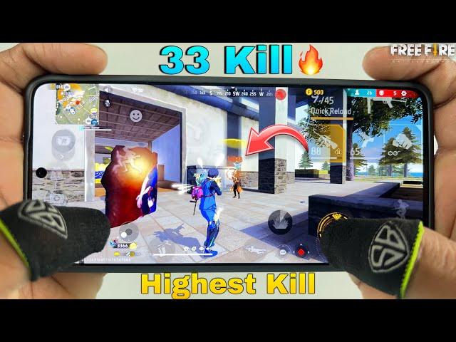 33 highest kills solo vs squad free fire gameplay with handcam