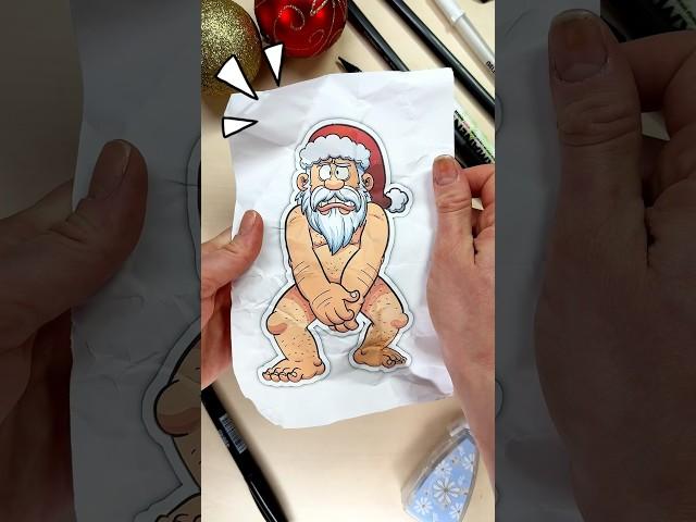 Paper Craft Trick for Christmas with Naked Santa #santa #papercraft #christmas #trick #tricks #fun