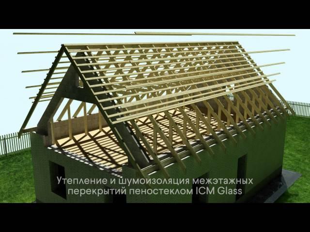 Утепление дома пеностеклом ICM Glass