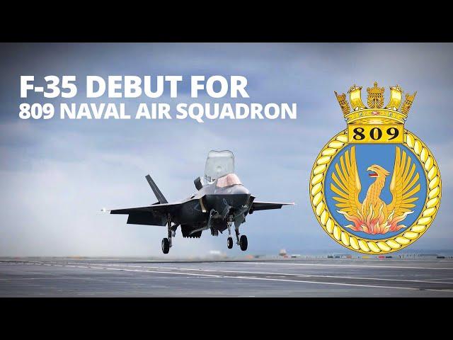 809 Naval Air Squadron jets embark on aircraft carrier for the first time