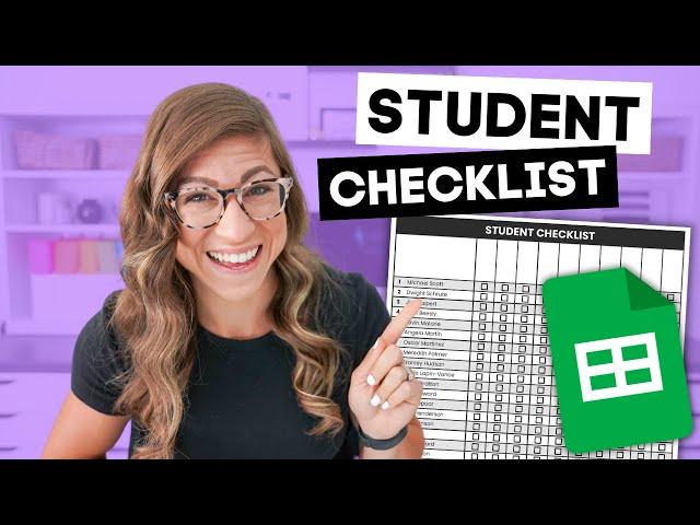 How to Create a Student Checklist in GOOGLE SHEETS | Tutorial for Teachers