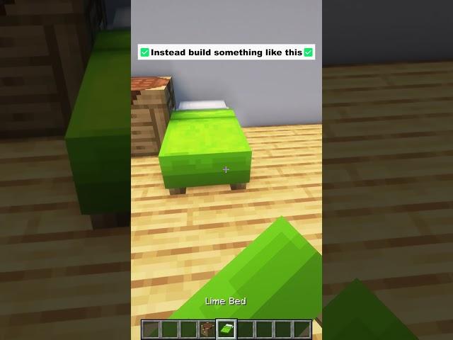 Minecraft: How to build a Bed | #shorts #minecraft