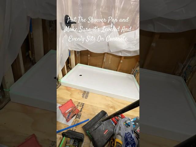 How to Install Sterling Shower Base in 30 seconds (With Access to Plumbing)#shorts #bathroom #diy