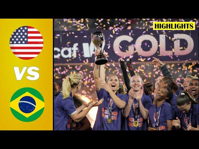 [ FINAL ] USA vs Brazil | All Goals & Extended Highlights |  2024 Gold Cup