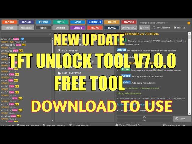 TFT Unlock Tool V7.0.0 || TFT MTK Unlock Tool ||New Update Free Tool 2023