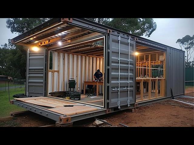 Man Builds Amazing DIY Container Workshop | Start to Finish by @BendheimBoards