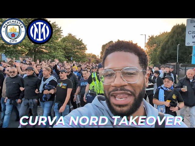 Inter Milan vs Man City | The Famous Curva Nord Take Over Manchester! | UCL