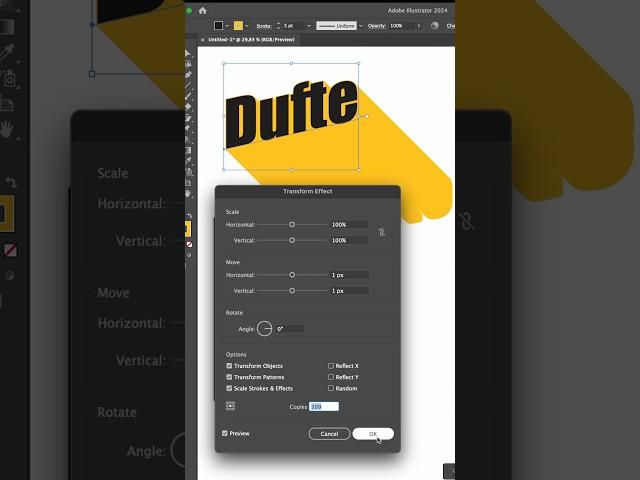 How to create a Text Shadow Effect in Adobe Illustrator #illustratortips #illustratortutorial #adobe