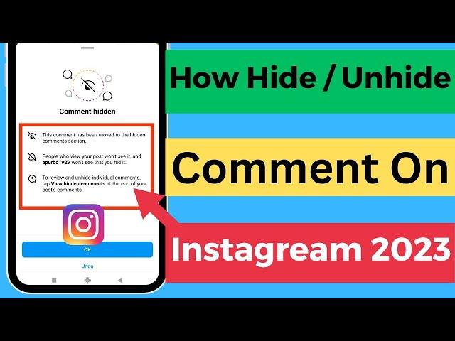 How to Hide and Unhide Comment on Instagram