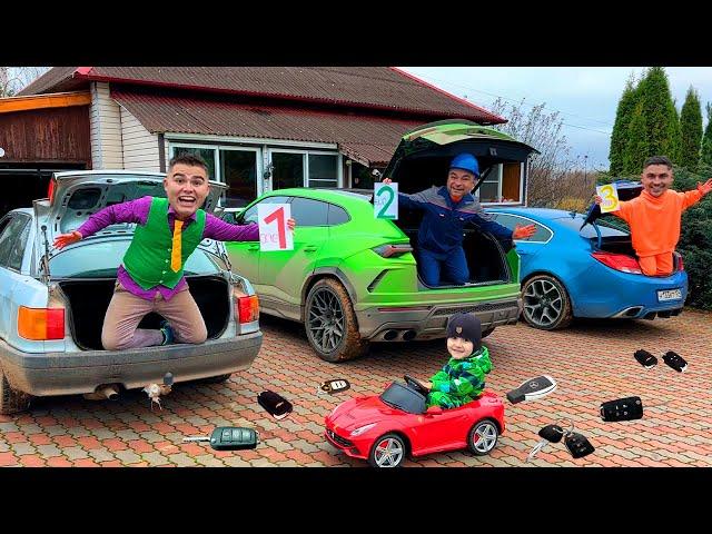 Mr. Joe & Mark found Car Keys of Lamborghini VS Mr. Joker - Educational Video for Kids