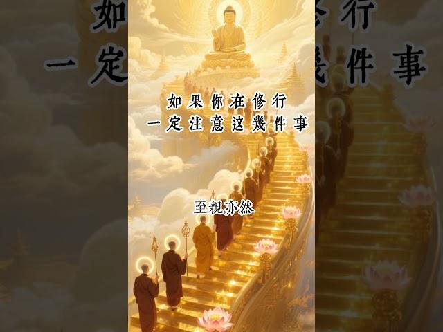 如果妳在修行，壹定註意這幾件事#佛教 #佛學智慧