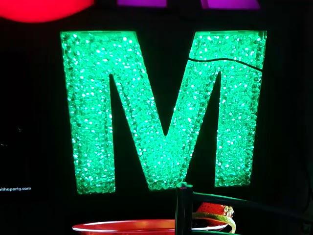 CRYSTAL  LETTER  WITH RGB LED