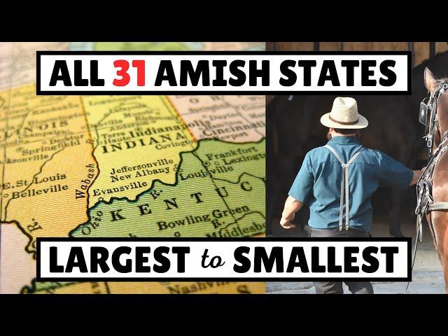 All 31 Amish States: Largest to Smallest