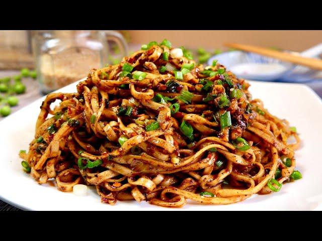 Zero Skills Needed! Szechuan Spicy Lo-Mein 四川香辣干捞面 Chinese Dry Chilli Garlic Noodles Recipe