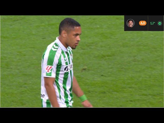 Vitor Roque's debut for Real Betis against Real Madrid | 01.09.2024