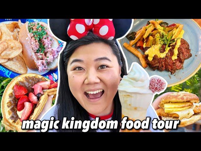 What to Eat at MAGIC KINGDOM!  Disney World Food Tour 2024