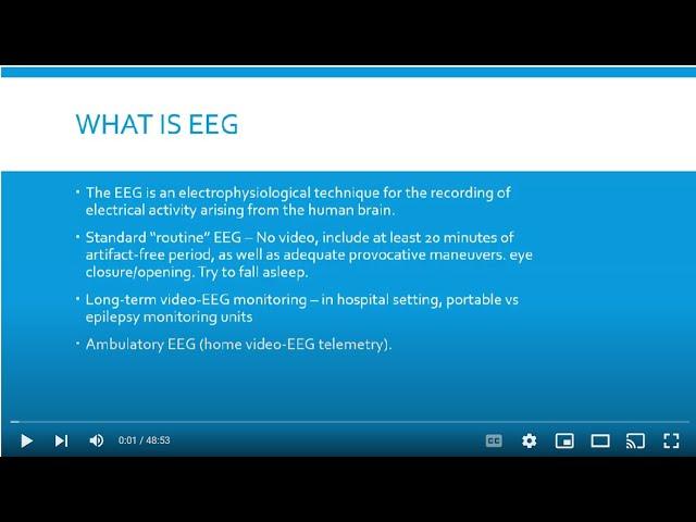 Neuro Lecture: Basics of Reading an EEG