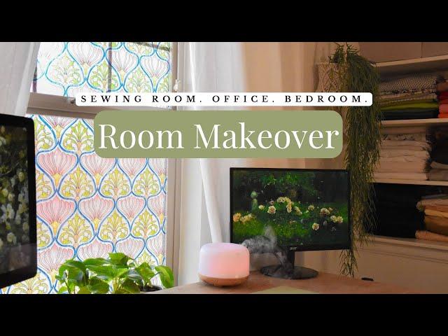 Eclectic Room Makeover - Sewing Room Makeover, Home Office, Bedroom Makeover