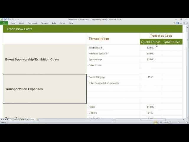 Tradeshow ROI Calculator