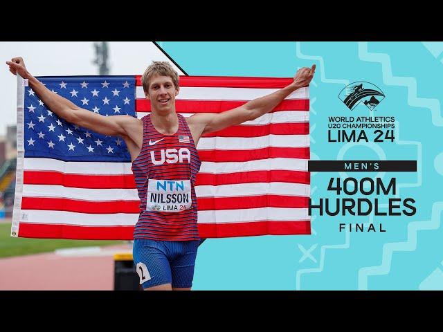 Insane finish in men's 400m hurdles | World Athletics U20 Championships Lima 2024