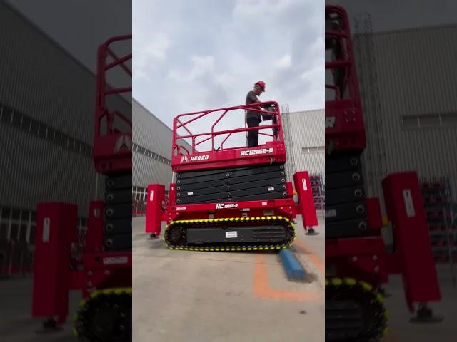 Rough Terrain Scissor Lift: 14M Working Height | Robust & Versatile Aerial Work Platform #automobile