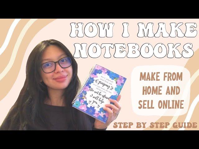 How I make notebooks from home! *to sell* #smallbusiness #notebook #workfromhome