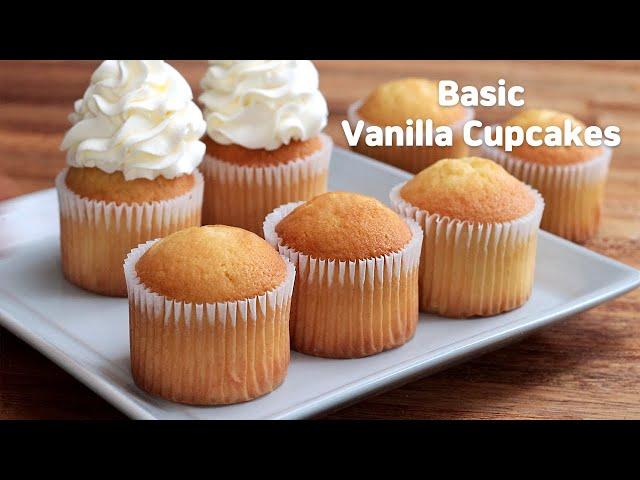 Best Basic Vanilla Cupcakes Recipe | This is the recipe I use all the time.