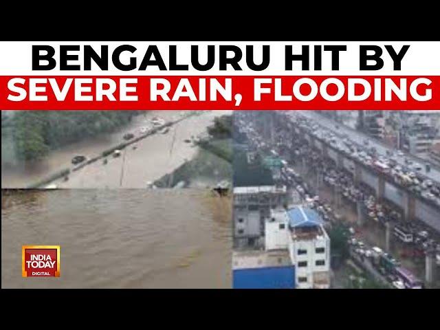 Bengaluru Hit By Severe Rain Flooding, Rain Triggers Flooding & Traffic Woes