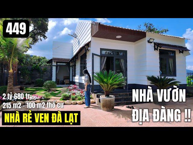 Khu nhà vườn địa đàng ven Đà Lạt 215 m2 100 m2 thổ cư sẵn nhà sẵn vườn sẵn nội thất
