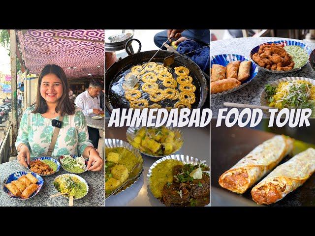 Best AHMEDABAD Street Food | Jalebi Fafda, Dal Pakwan, Snacks, Frankie & More