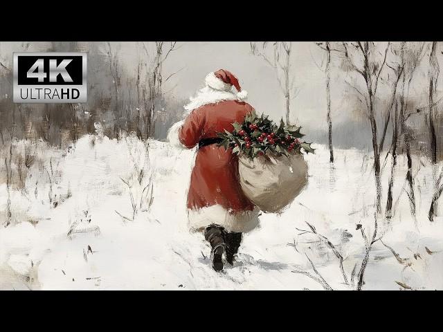 Vintage Christmas TV Art -  Christmas TV Screensaver (4K NO SOUND)