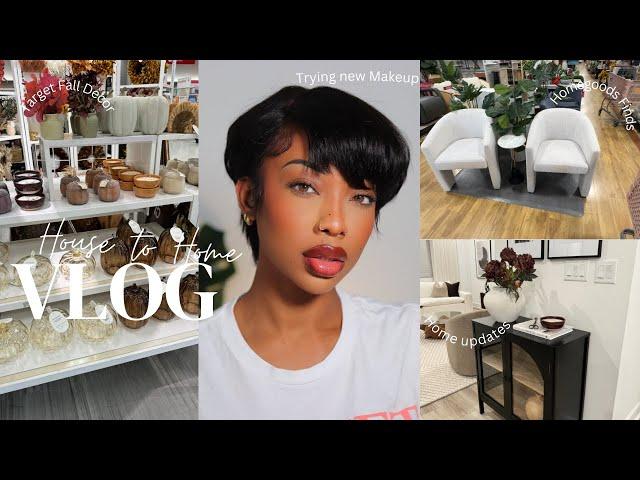 VLOG:HOME DECOR SHOPPING ,TARGET FALL DECOR, HOME GOODS FINDS, TRYING NEW MAKEUP, HOME UPDATES &MORE