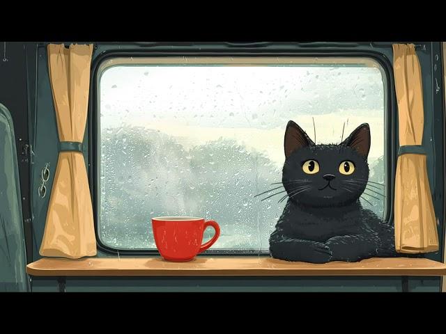 chill in campervan 2  chill lofi beats for relax, sleep, works - Autumn rainy season