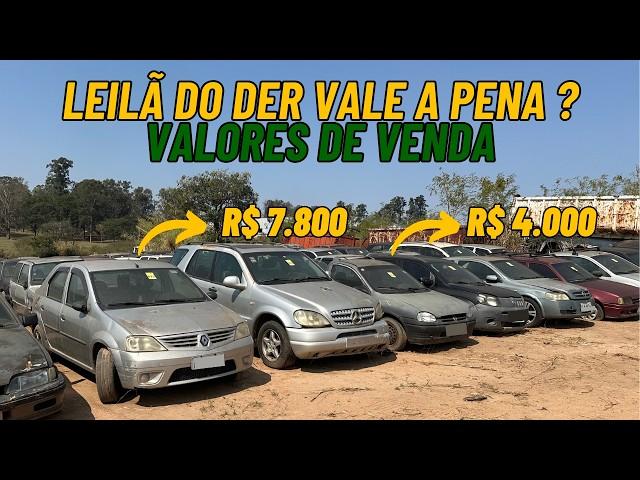 CARRO DE LEILÃO DO DER VALE A PENA ? Valores de Venda dos Carros no Leilão DER