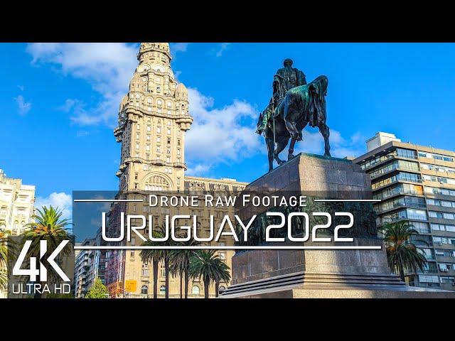 【4K】 Drone RAW Footage  This is URUGUAY 2022  Montevideo  Punta del Este  UltraHD Stock Video