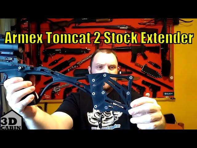 Stock Extender for Armex Tomcat 2 Pistol Crossbow - Review and Demo