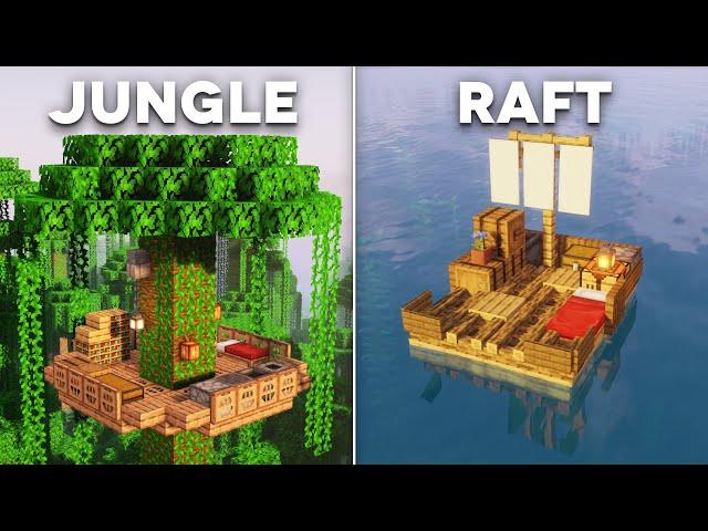 3 Simple Starter Bases for Survival Minecraft | Full Tutorial