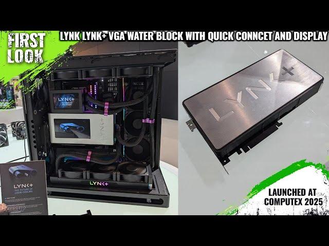 LYNK LYNK+ VGA Water Block With Quick-Connect And Display Launched At Computex 2025