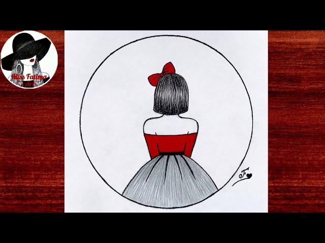 Very Easy Girl Drawing || Girl Drawing Step By Step