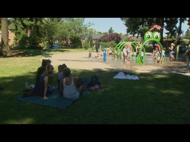 People turned to beaches, pools, splash pads to stay cool in triple-digit heat