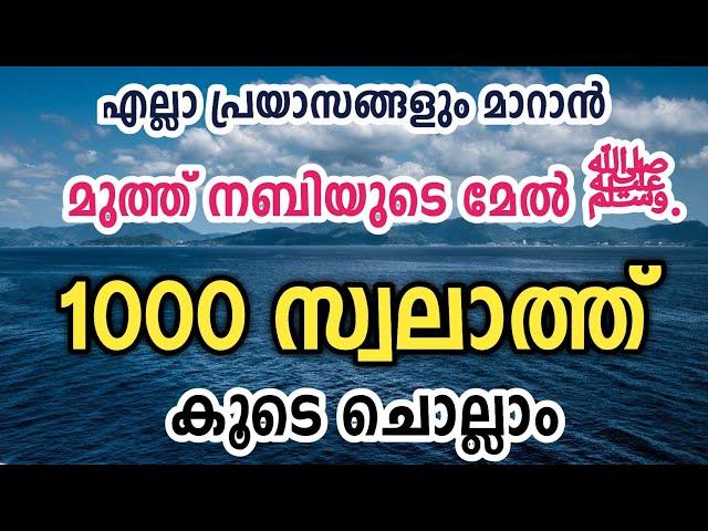 എല്ലാ പ്രയാസങ്ങളും മാറാൻ മുത്ത് നബിയുടെ മേൽ 1000 സ്വലാത്ത് കൂടെ ചൊല്ലാം.swalath nabi ﷺ.