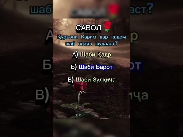 Саволхои исломи ️️️️